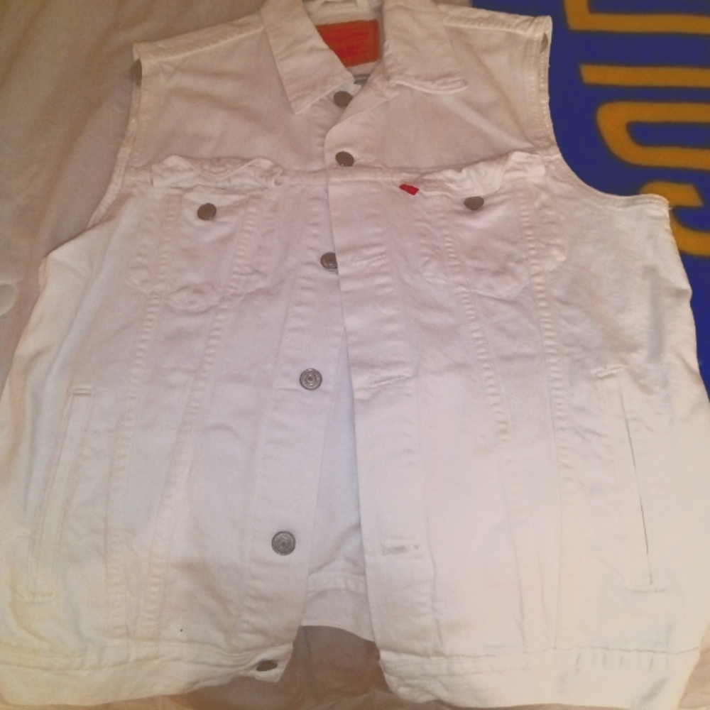 Levi's jean arm jacket,Off white color Men's Large